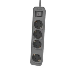 Philips CHP2144G/62 Regleta con Interruptor de 4 Tomas y Cable de 1.5m - Gris